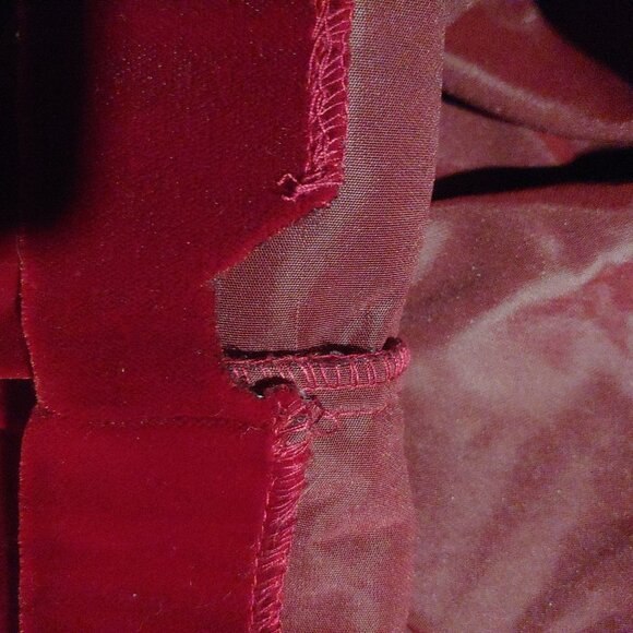 Cachet by Bari Protas Deep Burgundy Burnout Velvet Vintage Maxi Dress  13/14 - Picture 14 of 15